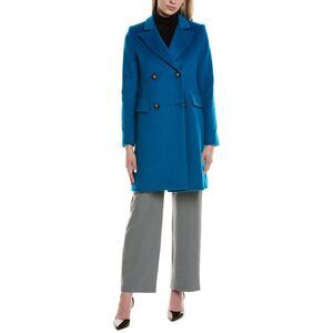 Fleurette Womens  Wool-Blend Coat, Blue